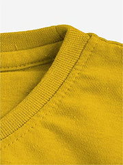 minicult Cotton Printed T Shirts for Boys(Pack of 1)(Yellow)