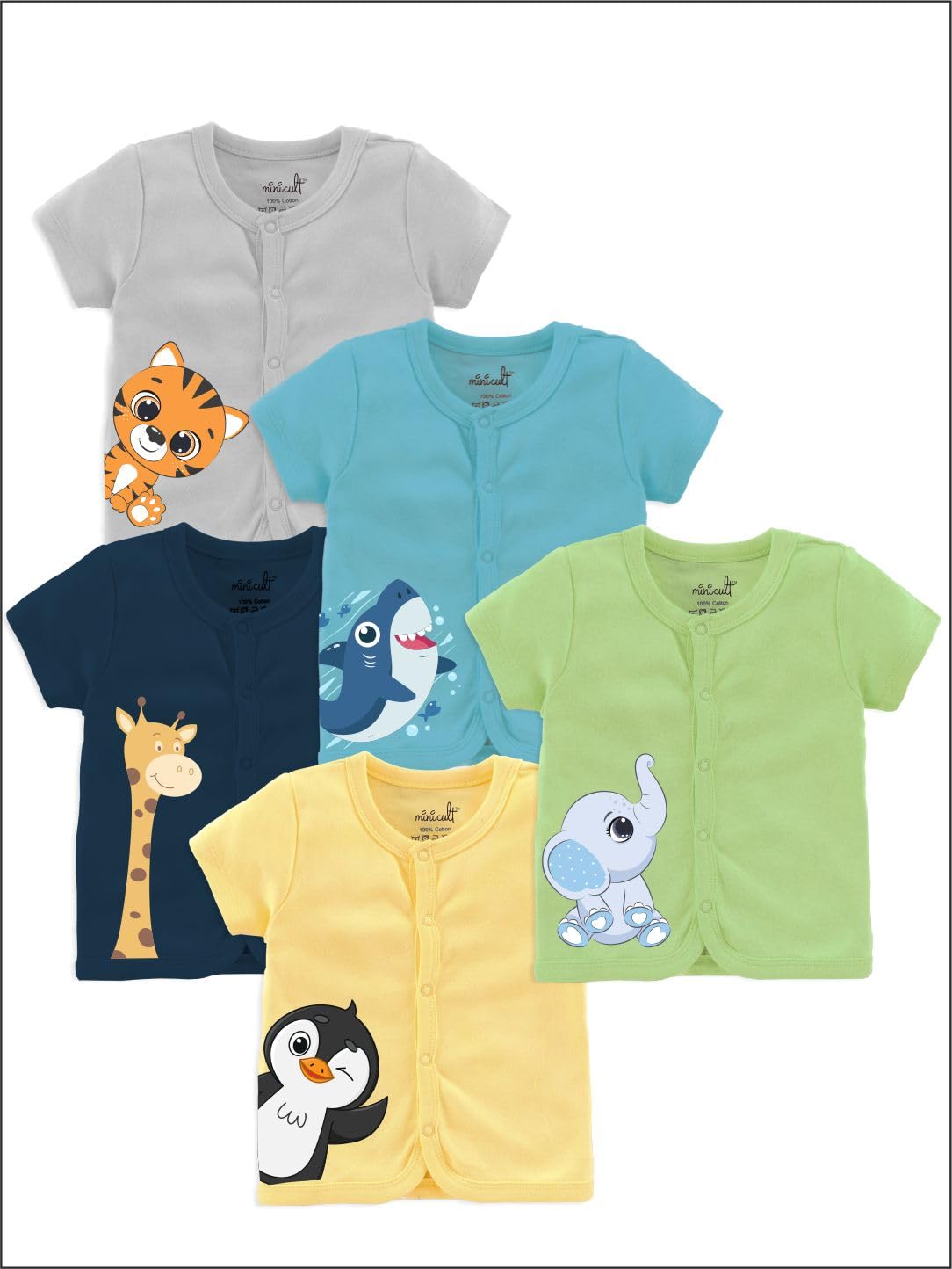 minicult half sleeves jhabla pack of 5