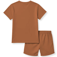 minicult Matching CottonTshirt and Shorts coords with cute animal Prints(Dinosaur)