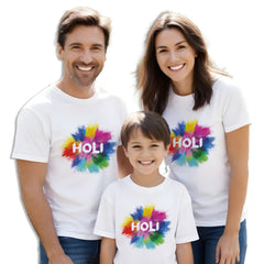 minicult Cotton Holi Half Sleeve Tshirt for Kids (Kids a64)(Pack of 1)