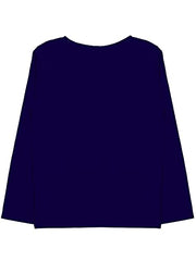 minicult Cotton Printed Full Sleeve T Shirts for Boys(Pack of 1)(Dark Blue 2)