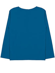 minicult Cotton Printed Full Sleeve T Shirts for Boys(Pack of 1)(Blue 1)