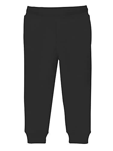 minicult Cotton Track Pants with Graphic Prints and Pockets (Pack 1)(Black)