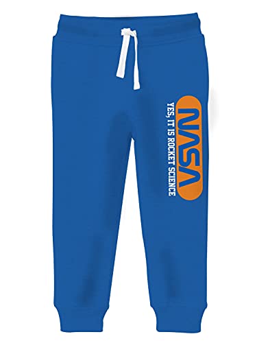 minicult Cotton Track Pants with Graphic Prints and Pockets (Pack 1)(Blue)