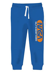 minicult Cotton Track Pants with Graphic Prints and Pockets (Pack of 2)(Blue)