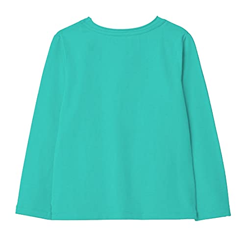 minicult Cotton Printed Full Sleeve T Shirts for Girls (Pack of 1) (Green 1)