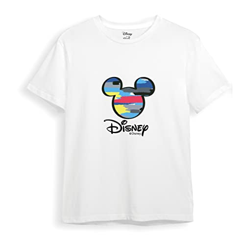 minicult Disney Mickey Mouse Regular Fit Character Printed Tshirt for Boys and Girls(White2)(2-3 Years)