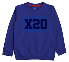 minicult Cotton Printed Sweatshirts for Boys and Girls Ideal for Light Winter( Pack of 1)(Blue x2o)