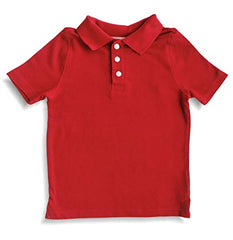 Minicult Cotton Baby Tshirt with Collar and Half Sleeve and Shorts Set (Red & Navy) (Assorted)