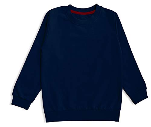 minicult Cotton Full Sleeve T Shirts for Boys and Girls (Pack of 2)(Red & Navy)