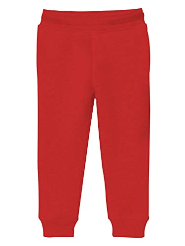 minicult Cotton Track Pants with Graphic Prints and Pockets (Pack of 2)(Red 1)