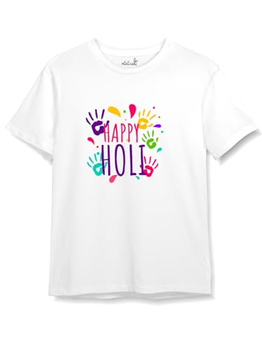 minicult Cotton Holi Half Sleeve Tshirt for Kids (Kids a61)(Pack of 1)