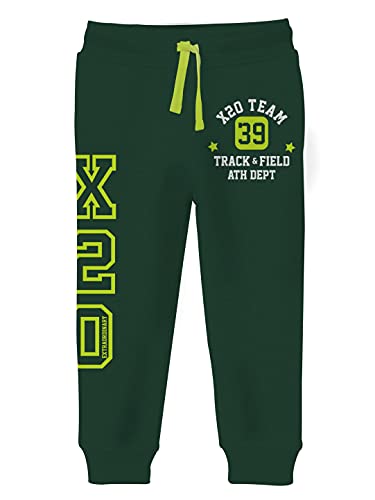 minicult Cotton Track Pants with Graphic Prints and Pockets (Pack 1) (Green)