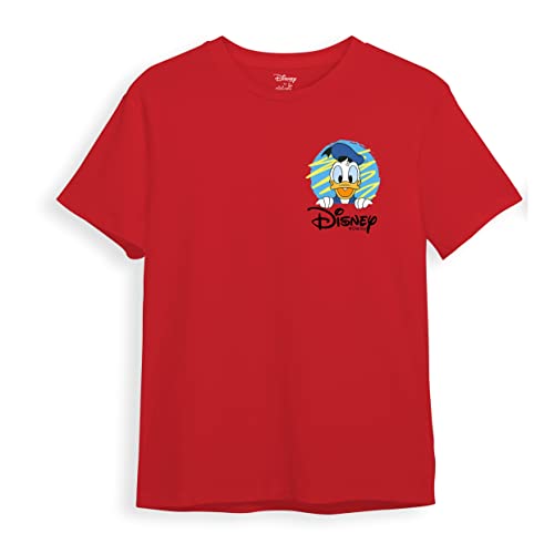 minicult Disney Mickey Mouse Regular Fit Character Printed Tshirt for Boys and Girls(Red4)(2-3 Years)