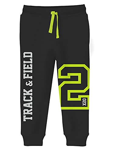minicult Cotton Track Pants with Graphic Prints and Pockets (Pack of 2)(Grey)