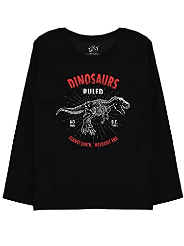 minicult Cotton Printed Full Sleeve T Shirts for Boys(Pack of 2)(Grey 1)