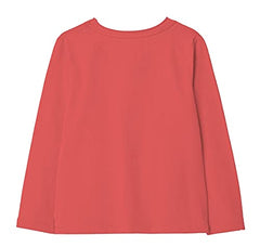 minicult Cotton Printed Full Sleeve T Shirts for Girls (Pack of 1) (Orange 1)