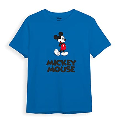 minicult Disney Mickey Mouse Regular Fit Character Printed Tshirt for Boys and Girls(Blue2)(2-3 Years)