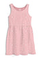 minicult Cotton Girls Sleveless Dress with All Over Print (Pink)(Pack of 2)(2-3 Years)