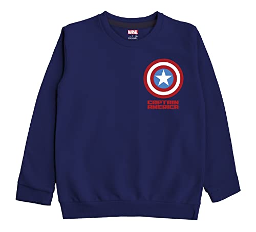 minicult Marvel Avenger Regular Fit Character Printed Full Sleeve Sweatshirt for Boys and Girls(Navy a42)(Pack of 1)(18-24 Months)