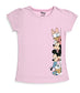 minicult Disney Mickey Mouse and Friends Regular Fit Character Printed Half Sleeves Tshirt for Girls (Pink A27)(Pack of 1)(18-24 Months)