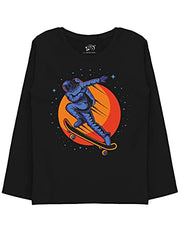 minicult Cotton Printed Full Sleeve T Shirts for Boys(Pack of 2)(Maroon 2)