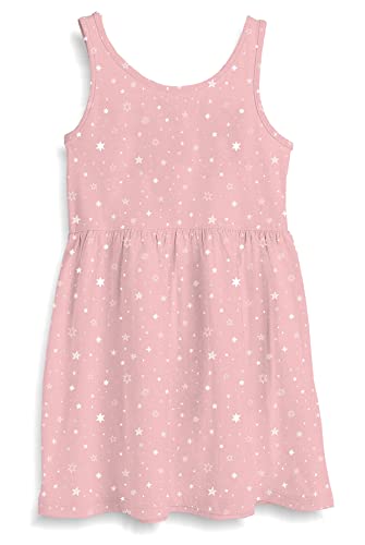 minicult Cotton Girls Sleveless Dress with All Over Print (Pink)(Pack of 1)(2-3 Years)