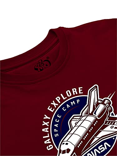 minicult Cotton Printed Full Sleeve T Shirts for Boys(Pack of 1)(Maroon 2)