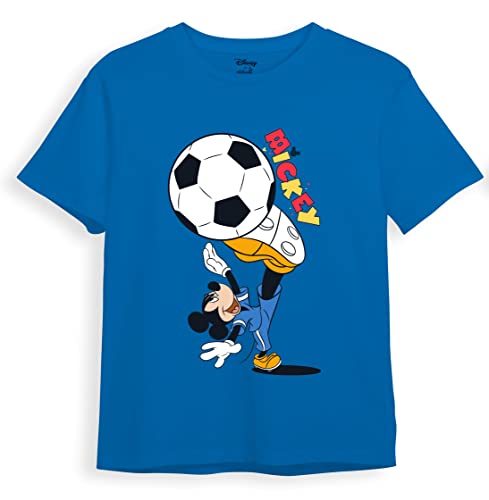 minicult Mickey Mouse Family Regular Fit Character Printed Tshirt for Boys and Girls(Blue A47)(2-3 Years)