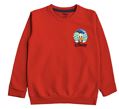 minicult Disney Mickey Mouse and Friends Regular Fit Character Printed Full Sleeve Sweatshirt for Boys and Girls(Red a40)(Pack of 1)(18-24 Months)
