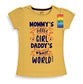 minicult Girls Half sleeves Cotton T-shirt with Cute Prints and Colorful (B010)(Pack of 2) Yellow