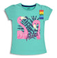 minicult Girls Half sleeeves Cotton Tshirt with Cute Prints and Colorfull (Green)(Pack of 3)
