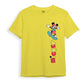 minicult Disney Mickey Mouse Regular Fit Character Printed Tshirt for Boys and Girls(Yellow4)(2-3 Years)