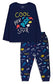 minicult Cotton Full Sleeve t Shirt and Pyjama Nightsuit with Cute Prints(Pack of 2) (Dark Blue 2)