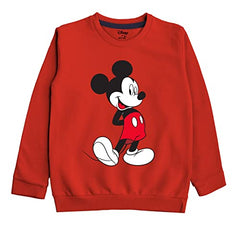 minicult Disney Mickey Mouse and Friends Regular Fit Character Printed Full Sleeve Sweatshirt for Boys and Girls(Red a32)(Pack of 1)(18-24 Months)