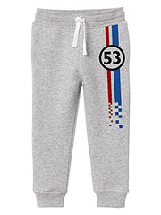 minicult Cotton Track Pants with Graphic Prints and Pockets (Pack 1)(Grey)