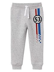 minicult Cotton Track Pants with Graphic Prints and Pockets (Pack of 2)(Grey)