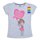 minicult Girls Half sleeves Cotton T-shirt with Cute Prints and Colorful (Grey)(Pack of 3)