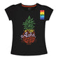 minicult Girls Half sleeeves Cotton Tshirt with Cute Prints and Colorfull (B009) (Pack of 2) Red