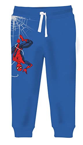 minicult Marvel Spiderman Regular Fit Track Pants with Pockets and Draw Strings for Boys and Girls (Spiderman)(Blue 1)(Pack of 1)(2-3 Years)