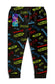 minicult Cotton Pants for Boys and Girls with Ankle Cuff and All Over Prints (Pack of 5) (Black)