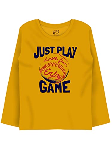 minicult Cotton Printed Full Sleeve T Shirts for Boys(Pack of 2)(Yellow)