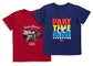 minicult Cotton Half Sleeve Kids Tshirt with Chest Print and Bright Colors(Multicolor)(Pack of 2)