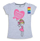 minicult Girls Half sleeves Cotton T-shirt with Cute Prints and Colorful (B012)(Pack of 2) Grey
