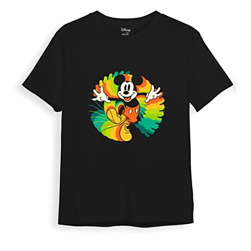 minicult Disney Mickey Mouse Regular Fit Character Printed Tshirt for Boys and Girls(Black4)(2-3 Years)