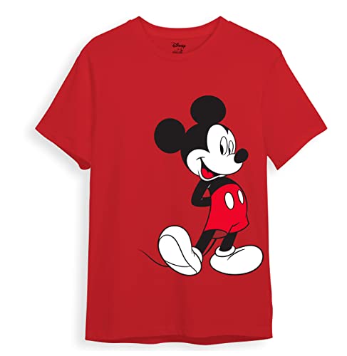 minicult Mickey Mouse Family Regular Fit Character Printed Tshirt for Boys and Girls(Red1)(2-3 Years)