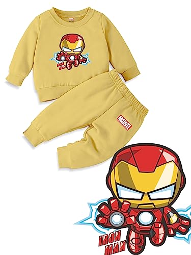 minicult Avengers cotton Kids Coordinated sweatshirt and pant set with character print (Ironman)(Pack of 1)(1-2 Years)