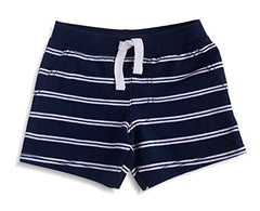 Minicult Cotton Baby Tshirt with Collar and Half Sleeve and Shorts Set (Red & Navy) (Assorted)