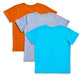 minicult Cotton Half Sleeve Kids Tshirt with Chest Print and Bright Colors(Multicolor)(Pack of 3)