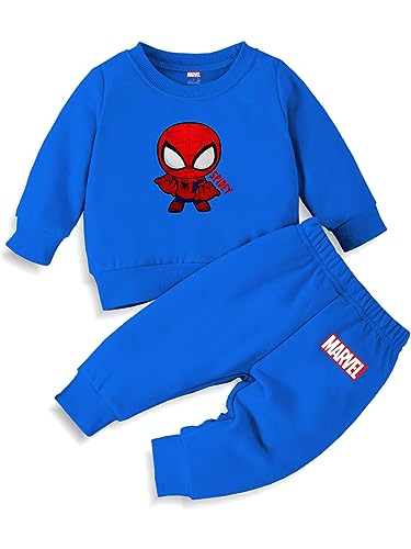 minicult Avengers cotton Kids Coordinated sweatshirt and pant set with character print (SPIDERMAN)(Pack of 1)(1-2 Years)